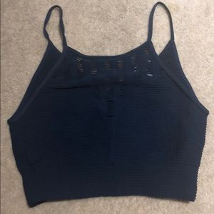Navy blue crop top